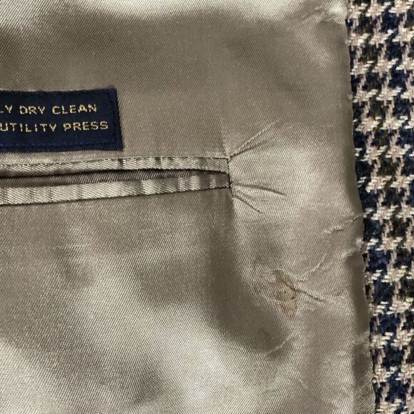 Vintage Tommy Hilfiger Houndstooth Blazer 44L Three-Button USA Union Academia - Picture 12 of 14